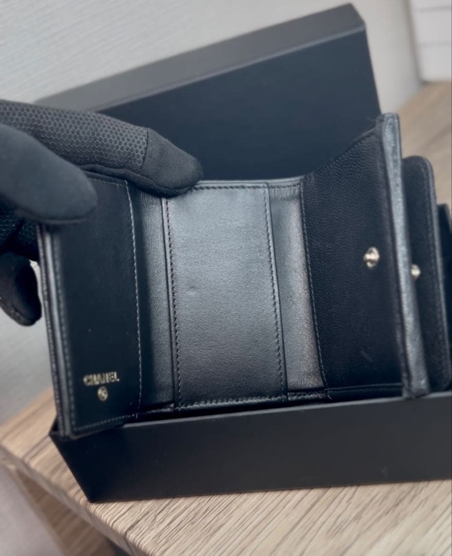 CHANEL 25AW スモールウォレット ブラック