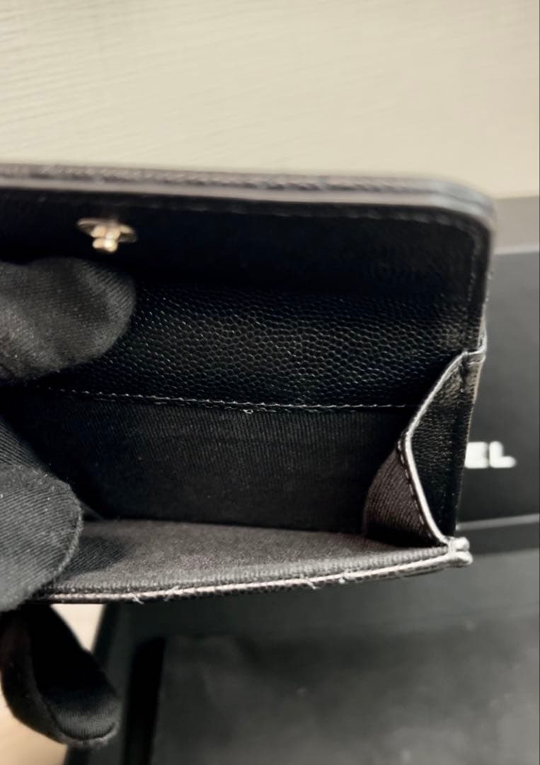 CHANEL 25AW スモールウォレット ブラック