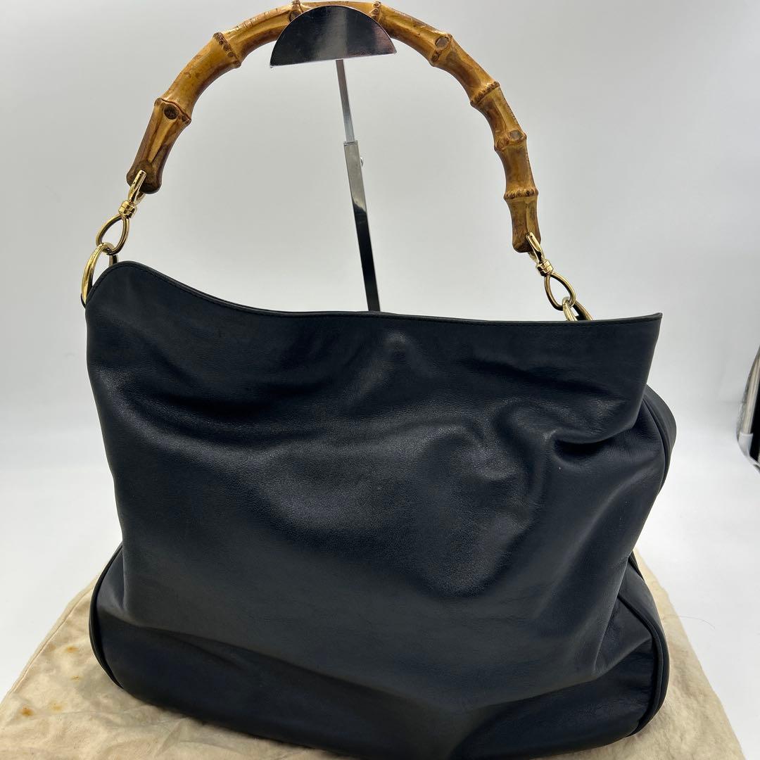 GUCCI グッチ バンブー 2way ショルダーバッグ　ハンドバッグ　レザー