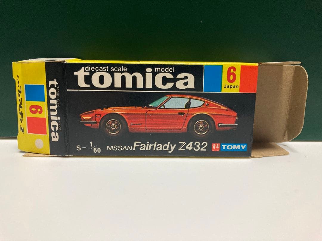 トミカ　No.6 黒箱　日本製　ニッサン　フェアレディZ432 赤　1Aホイール