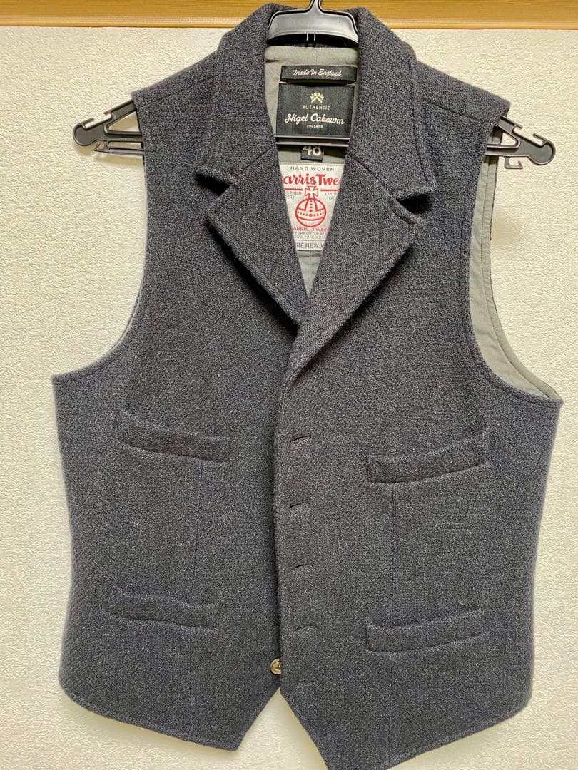 ナイジェルケーボンHarris Tweed 48 ネイビー