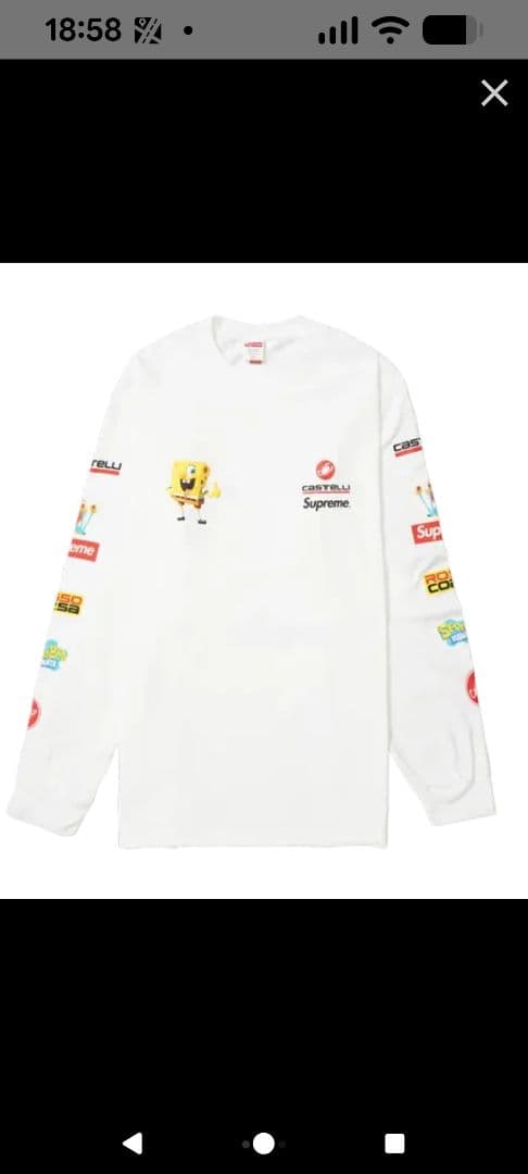 Supreme スポンジ・ボブ ロングスリーブTシャツ M