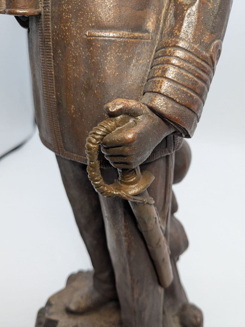 小西陶古 備前焼 東郷元帥像 置物 東郷平八郎 陶像 細工物 陶器人形 日露戦争