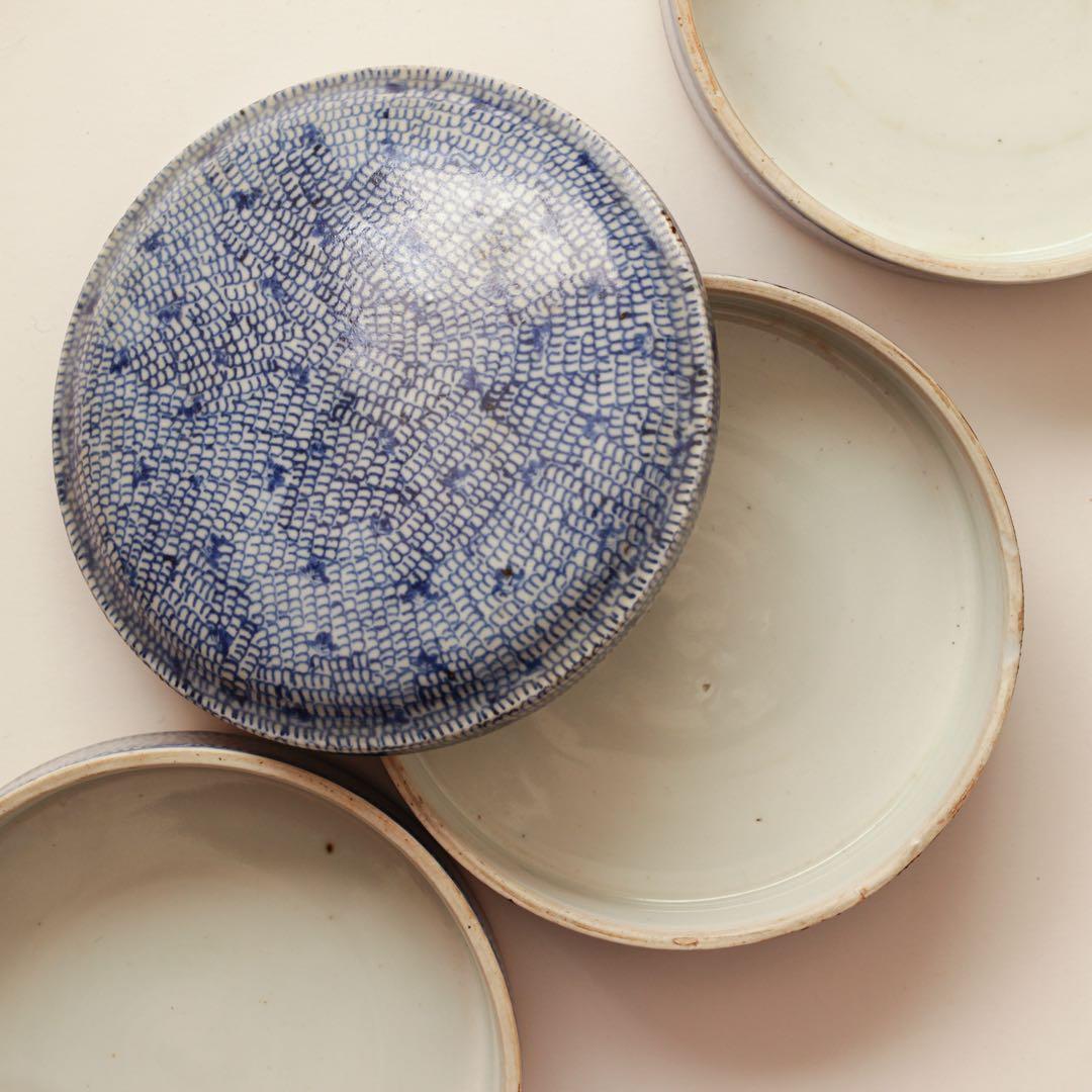 伊万里　古伊万里　幕末　三段重　微塵唐草