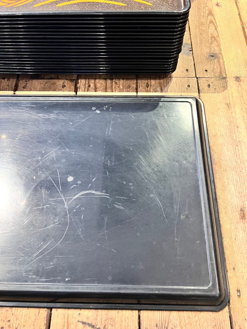 ①波　太陽　月　黒盆　和風　20枚　おまとめ　懐石　旅館　昭和レトロ