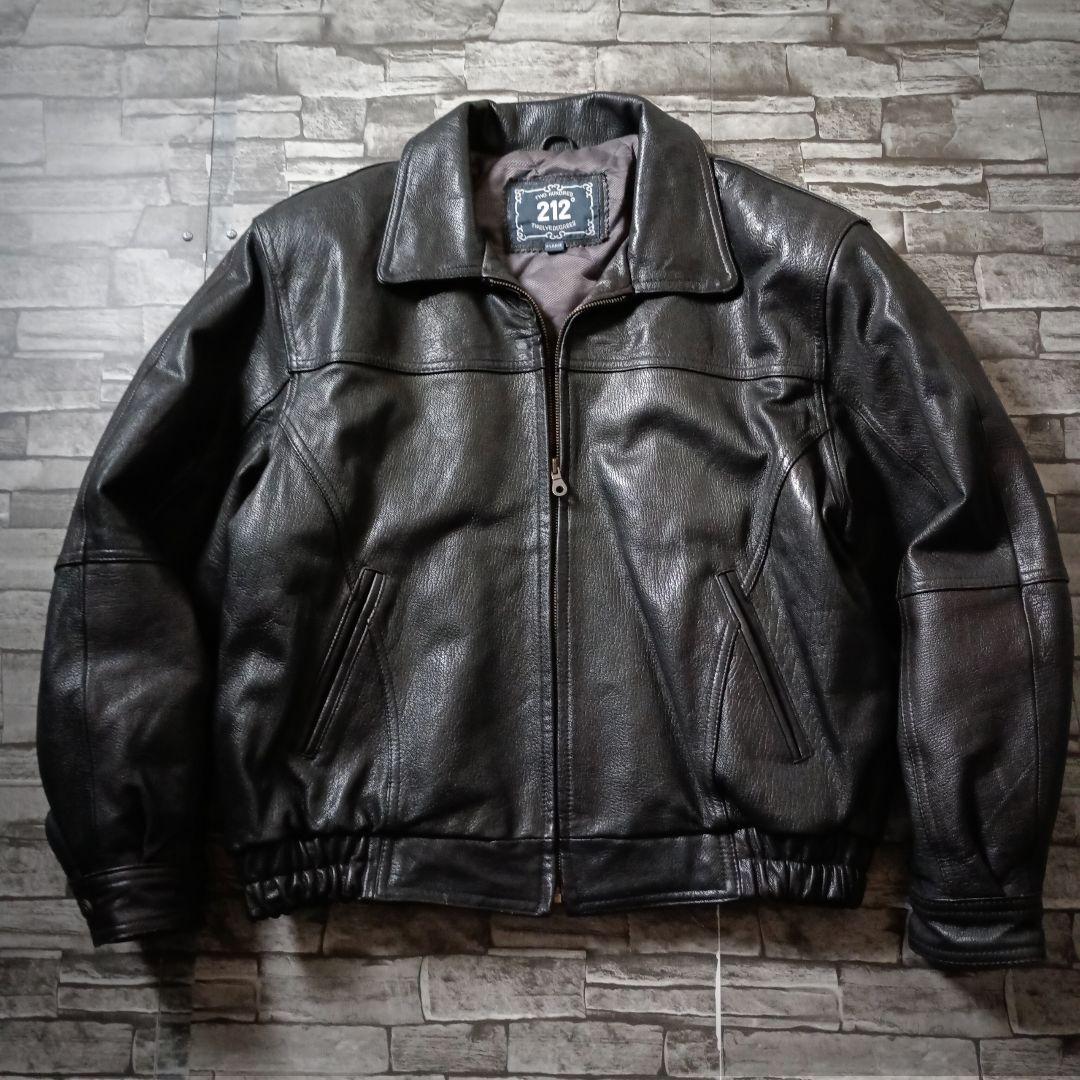 シンプルでゴツくて重い革ジャン☆リアルレザージャケット シングルライダース