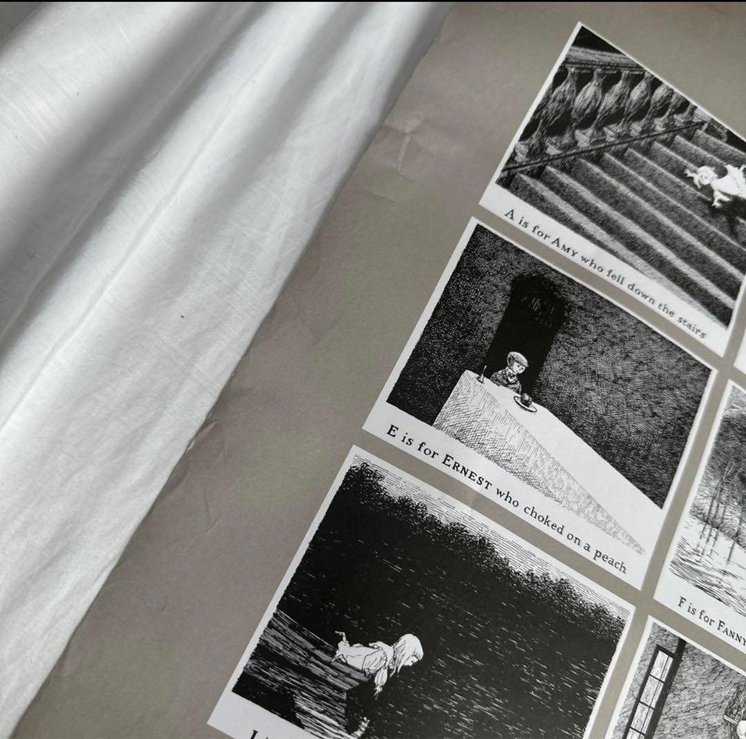 廃盤　大判　エドワード・ゴーリー ポスター「ギャシュリークラムのちびっ子たち」