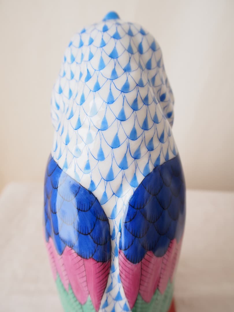 ヘレンド　Herend 梟(フクロウ)　ハンドペイント　フィギュリン　置物