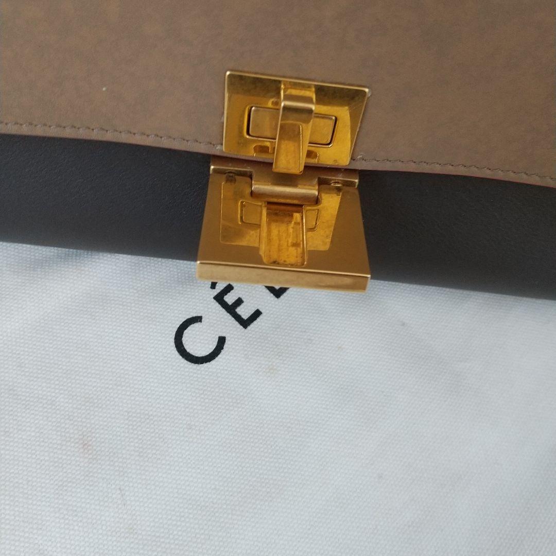 お値下げ♪セリーヌ トラペーズ スモール ブラウン ゴールド 極美