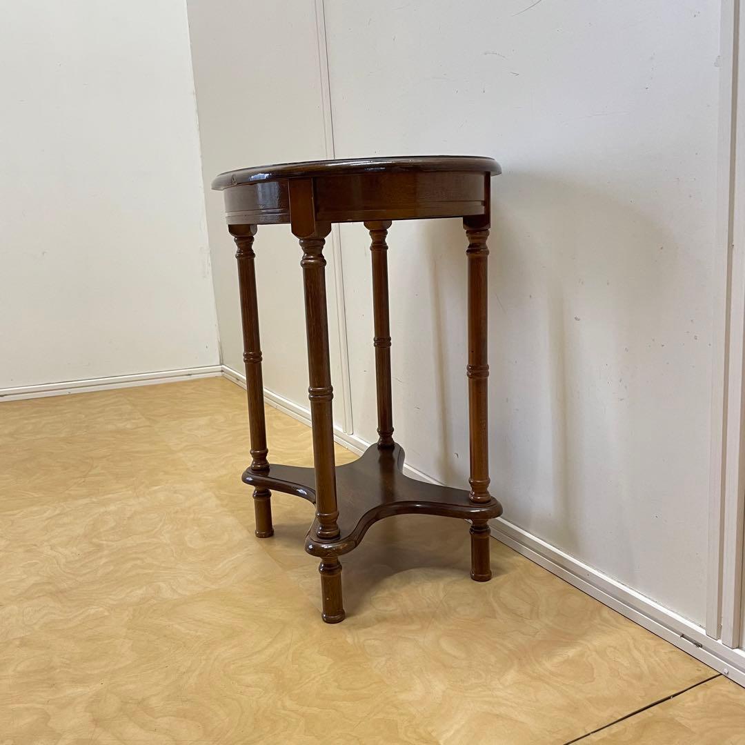 アンティーク調 サイドテーブル 花台 引き出し コンソール 飾り台 イタリア