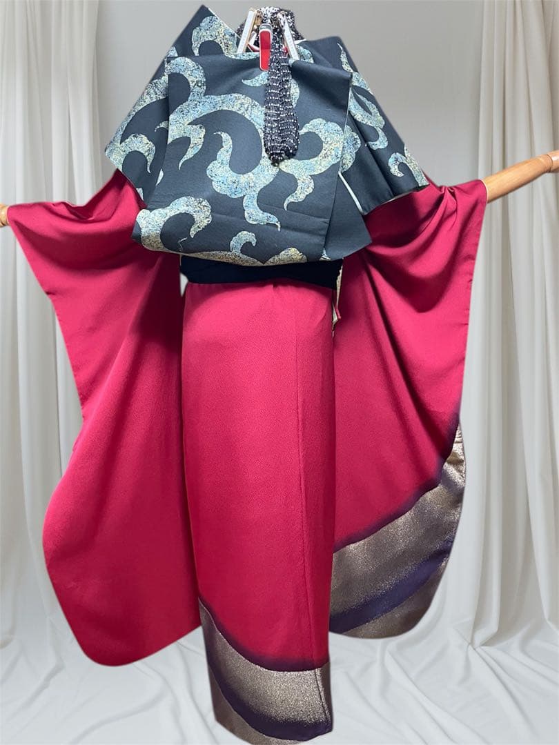 本日限定価格！振袖 フルセット 山本寛斎 成人式 赤