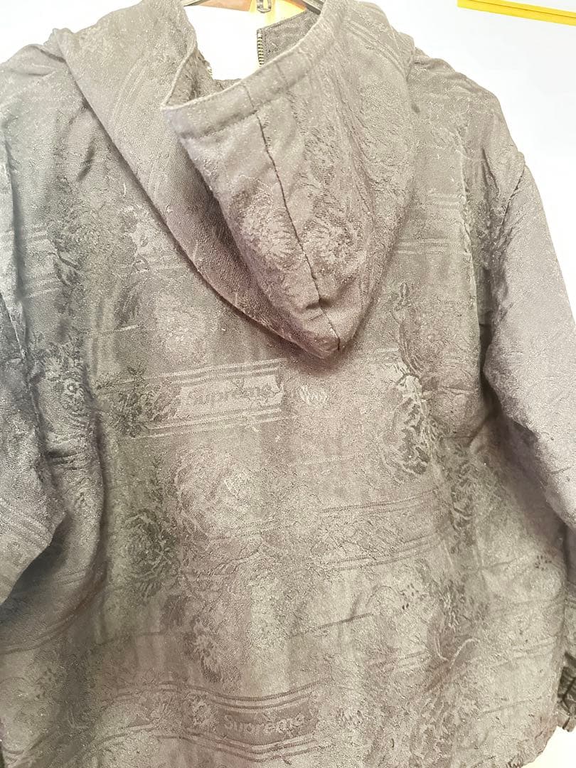 Supreme ブラック プルオーバージャケット