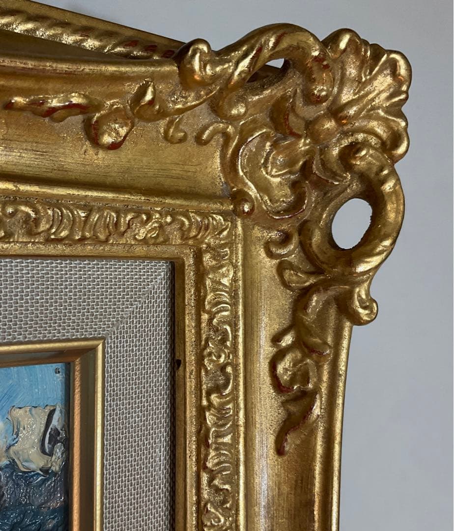 絵画・額縁・油絵・渡部 ひでき・新品未使用・パリの街角・美術品・インテリア・雑貨