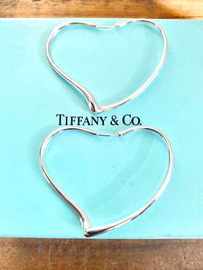 ティファニー エルサペレッティ オープンハートフープ ピアス M ミディアム