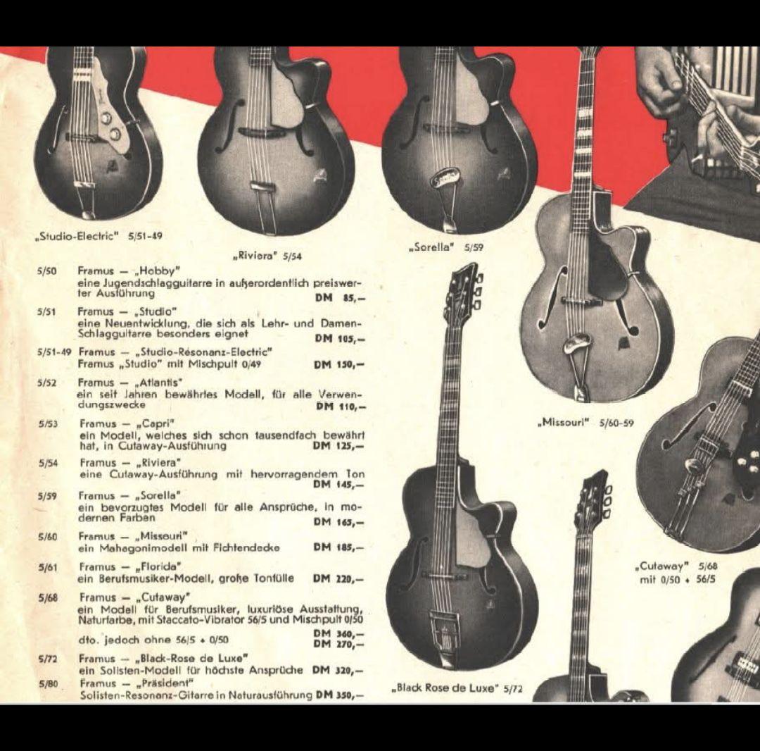 希少！62年framus 5/54 アーチトップギター［ジャンク］