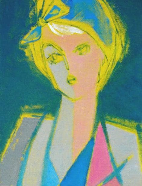 油絵 菅家令子 絵 絵画 インテリア 額付(白) F6-080612 人物 女性