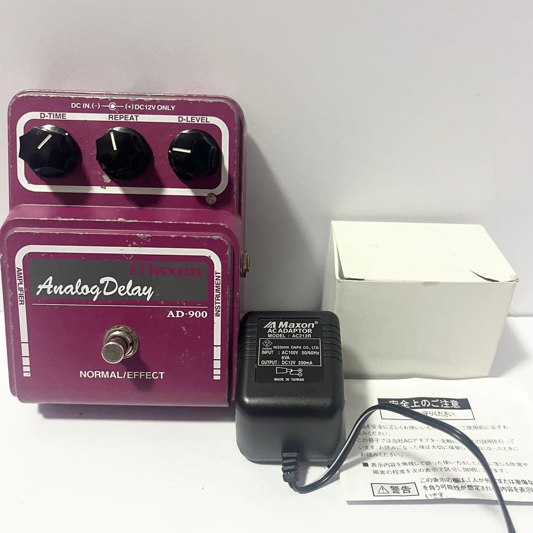Maxon AD-900 アナログディレイペダル 純正アダプター付