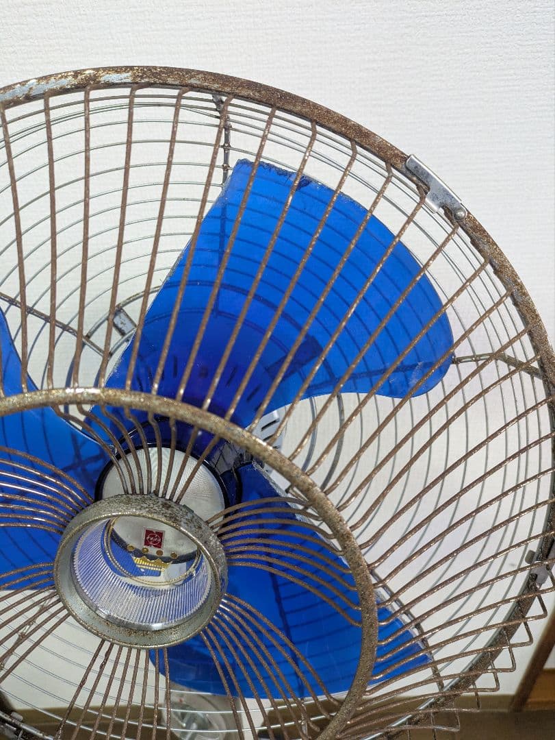 ナショナル F-35VH 大型扇風機 青色 スタンド型扇風機 3枚羽根