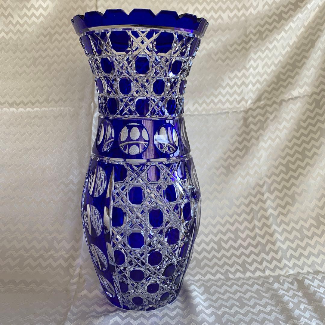 ベネチアグラス　大花瓶　クリスマス