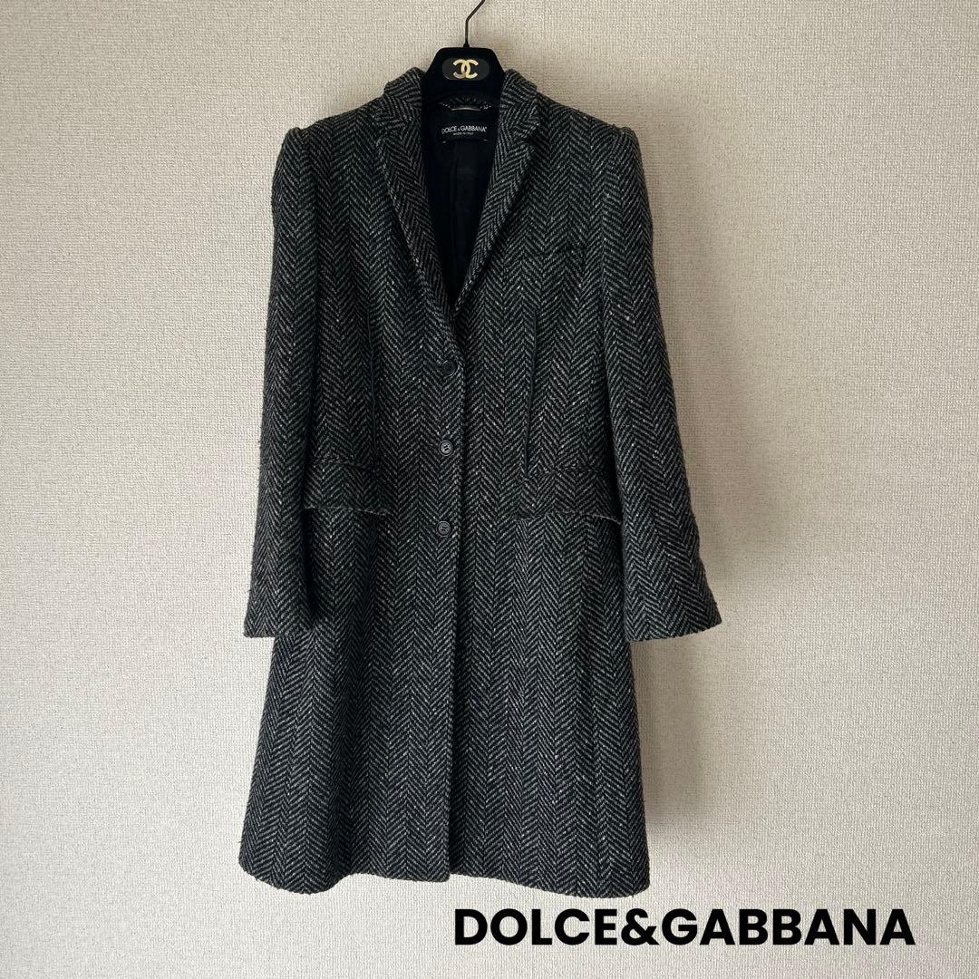 DOLCE&GABBANA ドルチェ&ガッバーナ ツイード　チェスター　コート