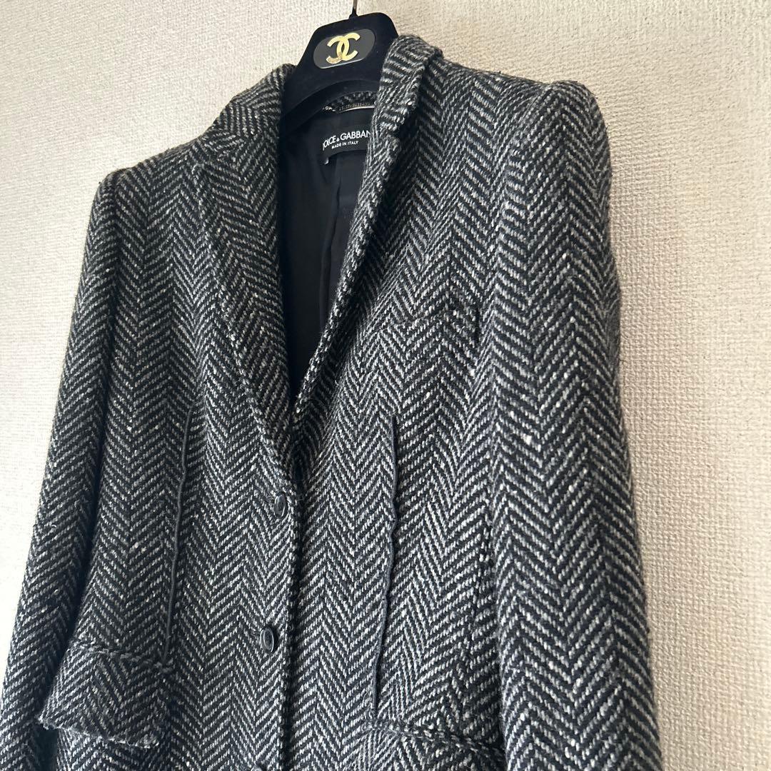 DOLCE&GABBANA ドルチェ&ガッバーナ ツイード　チェスター　コート