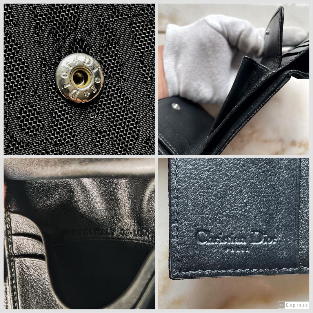 597Christian Dior クリスチャンディオール トロッター 財布 黒