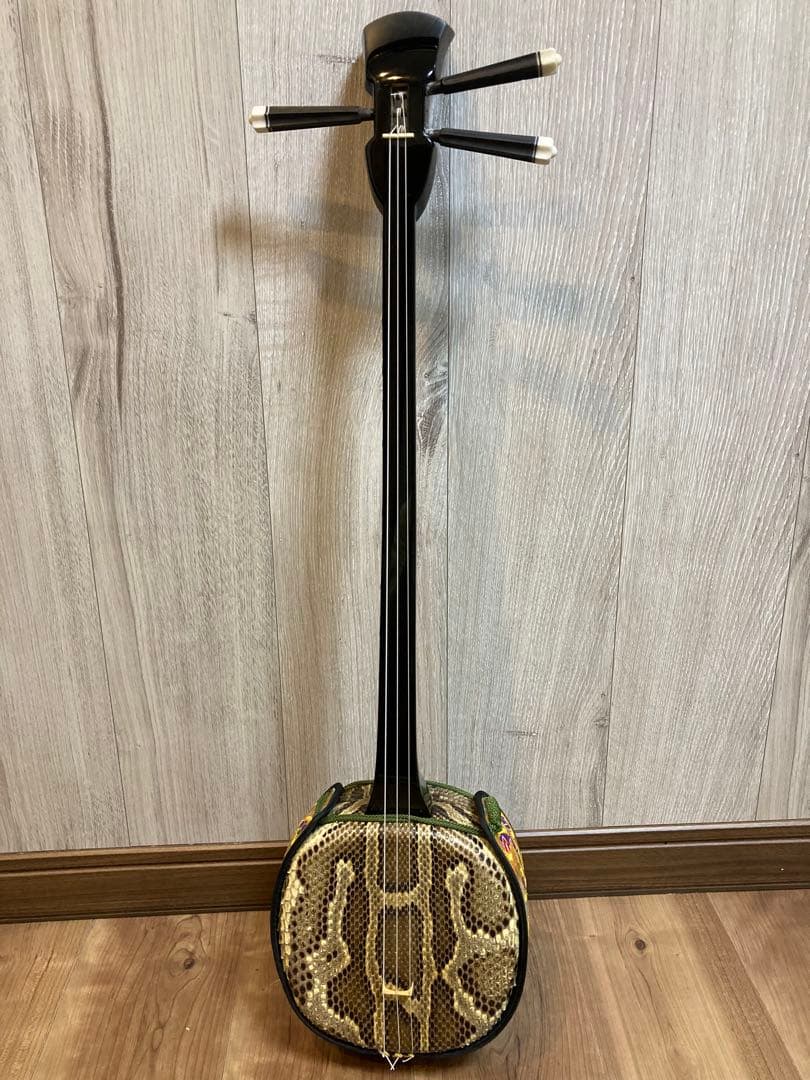 【美品】沖縄三線✨蛇皮強化張り