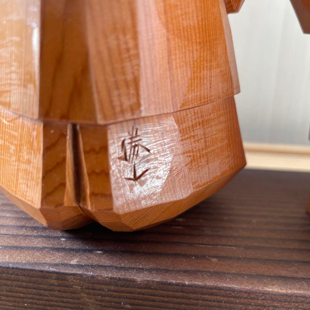 縁起物 飛騨高山の伝統工芸品　一位一刀彫り　高砂