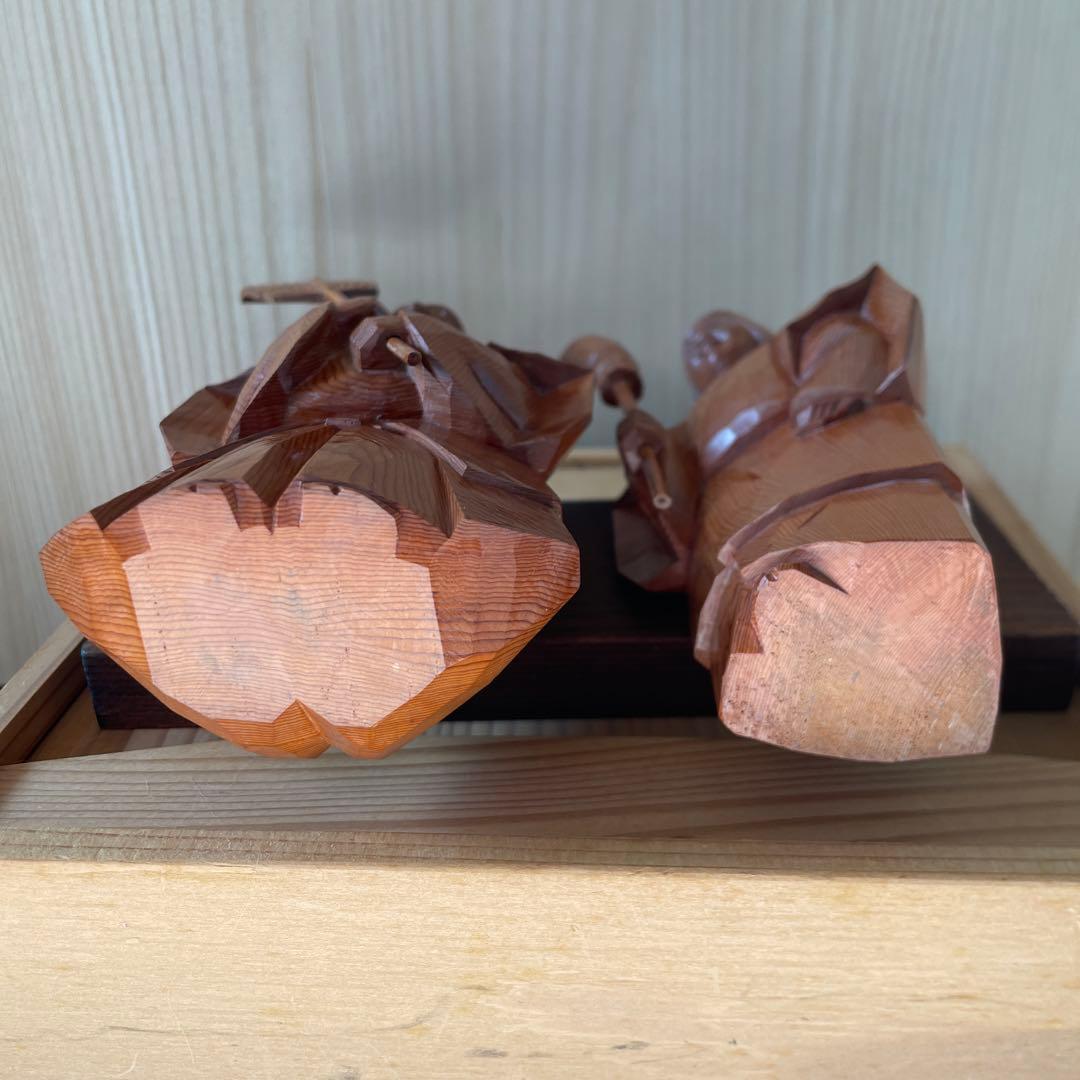 縁起物 飛騨高山の伝統工芸品　一位一刀彫り　高砂