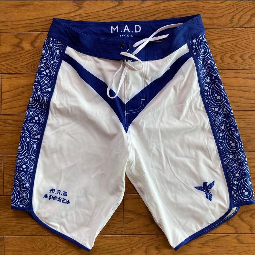 希少34インチ丈　MAD SPORTS サーフパンツ　ウエスト調整済み