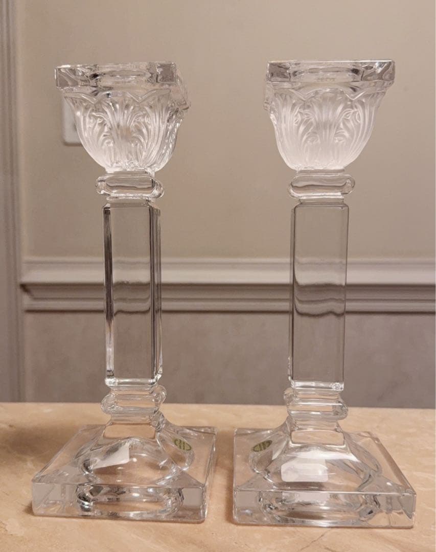 リードクリスタル キャンドルホルダー 2個セット