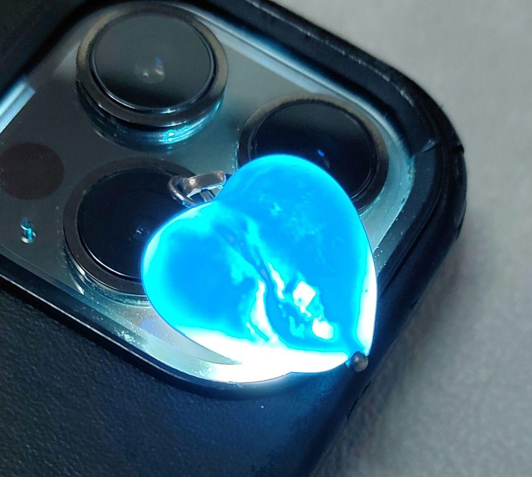 【アンティーク】ハート形　サフィレット シルバー　ペンダントトップ　レア