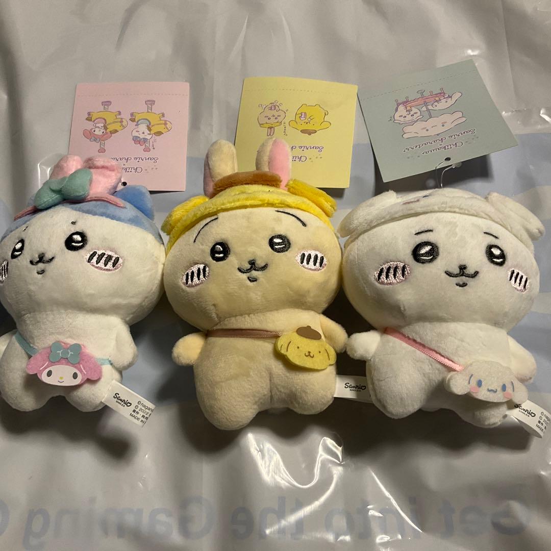 ちいかわ　サンリオコラボ　マスコットホルダー　サンリオ2022 3点　うさぎ