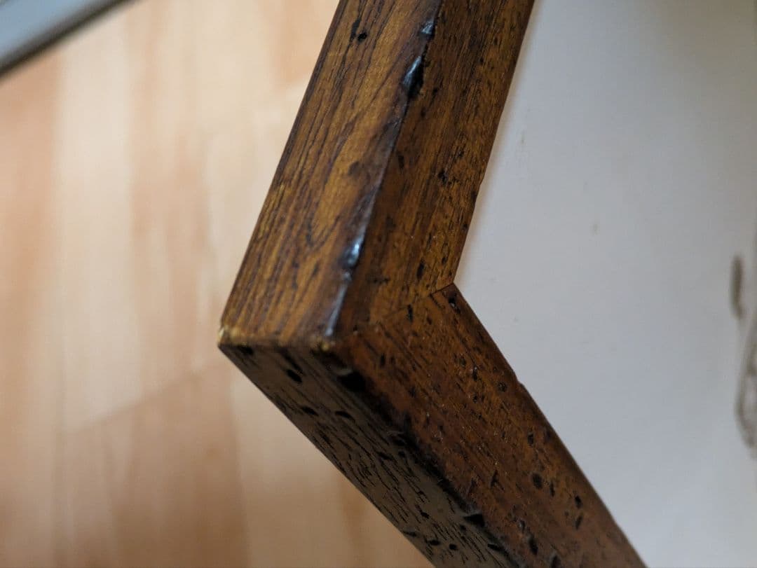 車の鉛筆画 木製フレーム付き