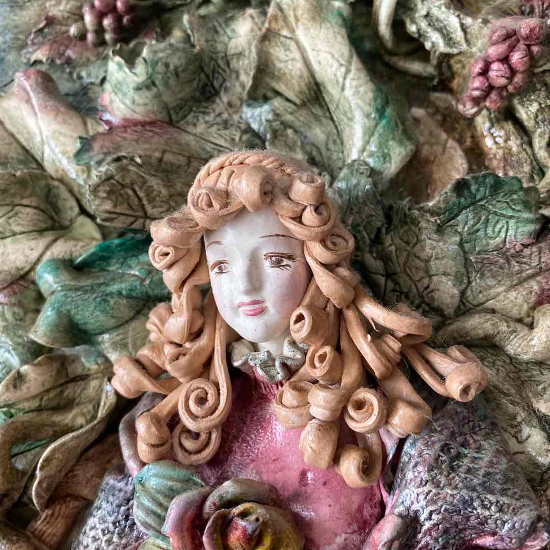 絵画 油絵　粘土細工　ロココ調