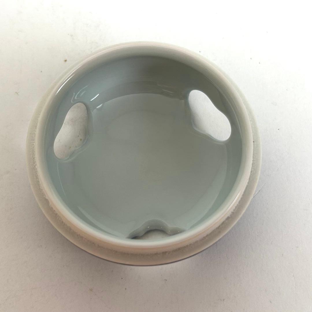 【未使用】京焼 清水焼 京都 香炉 染付け 平安 木箱入り 土山 松泉作