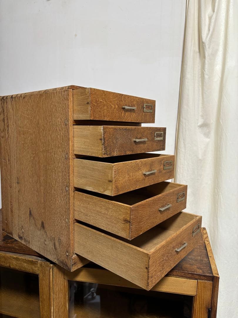 木製5段引き出し アンティーク　昭和レトロ　ヴィンテージ