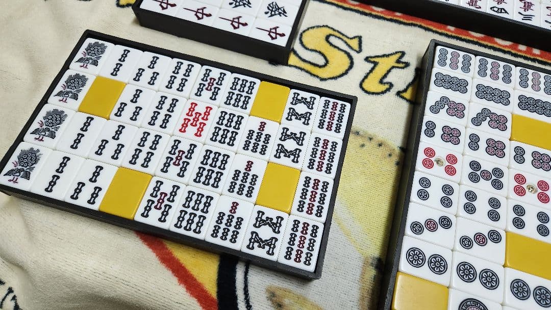 大型麻雀牌 特大２Ｌサイズ まーじゃんぱい 点棒 マージャンパイ 麻雀牌一式