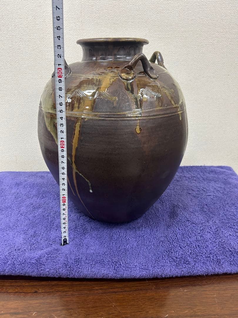 高取焼　壺　大壺