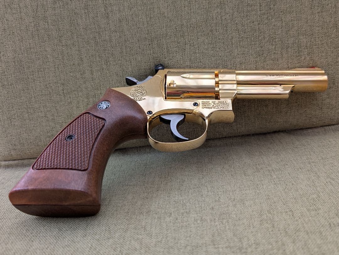 モデルガン コクサイ S&W コンバットマグナム M19 4インチ 24Kメッキ