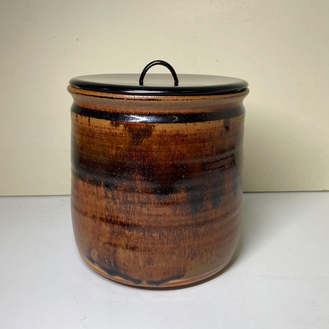 【茶道具】加藤光右衛門造　瀬戸水指（共箱）