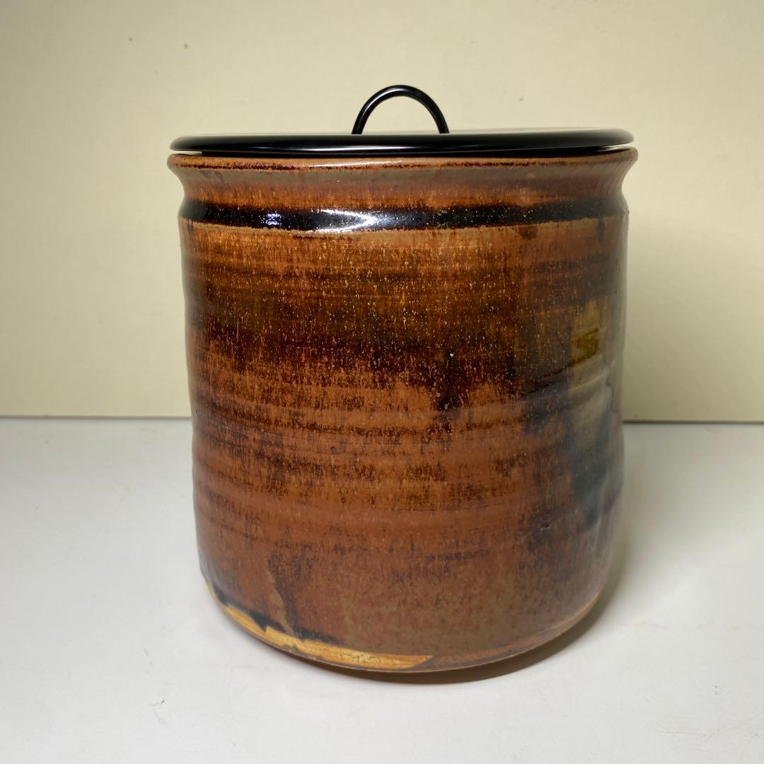 【茶道具】加藤光右衛門造　瀬戸水指（共箱）