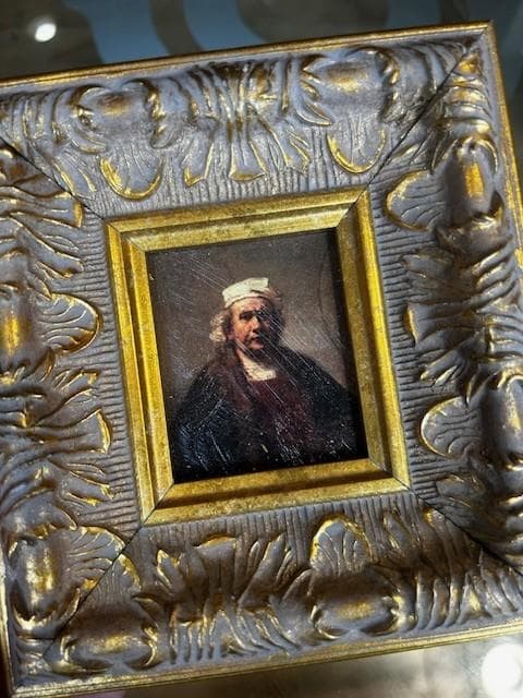 自画像　ミニ絵画