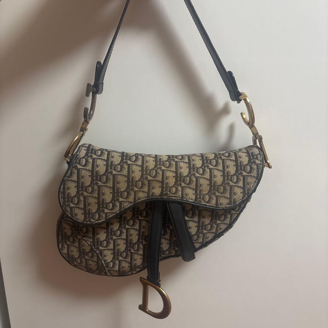 Dior サドルバッグ ベージュ/ブラック