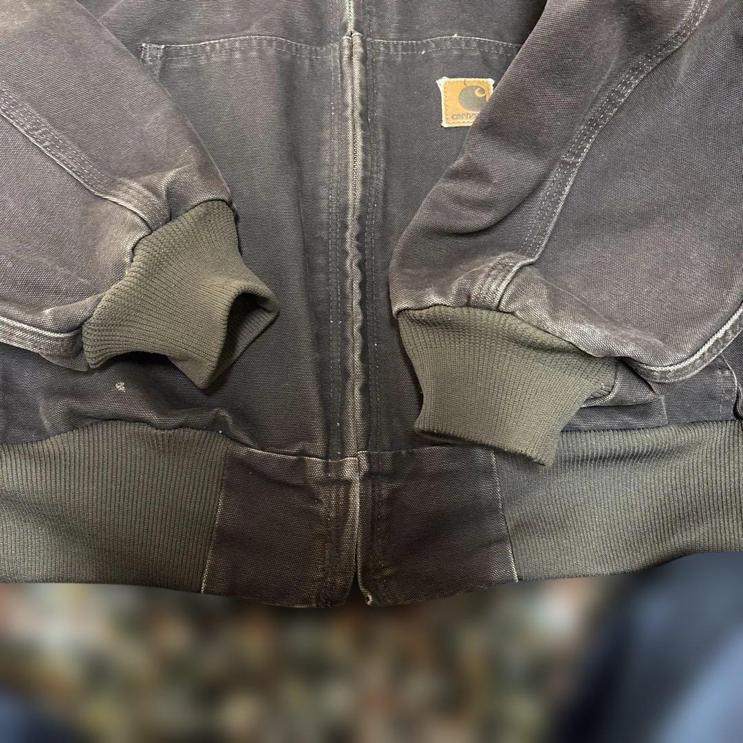 【レア刺繍・お得価格】Carhartt ダークブラウン アクティブジャケットXL