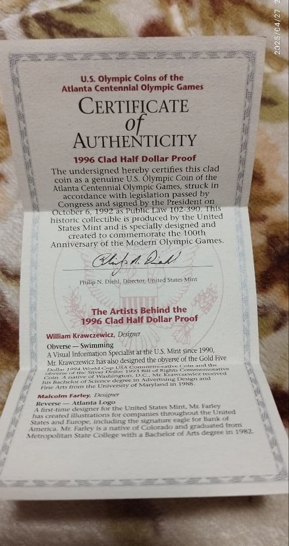 アトランタオリンピック コカコーラ 記念セット 非売品　証明書付き