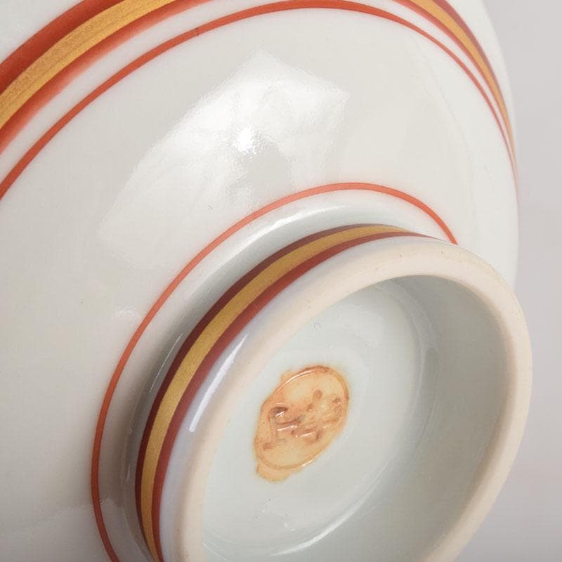 丹山窯　小峠葛芳作　赤絵金彩　組盃　酒杯　共布共箱　2点まとめて　C　8449