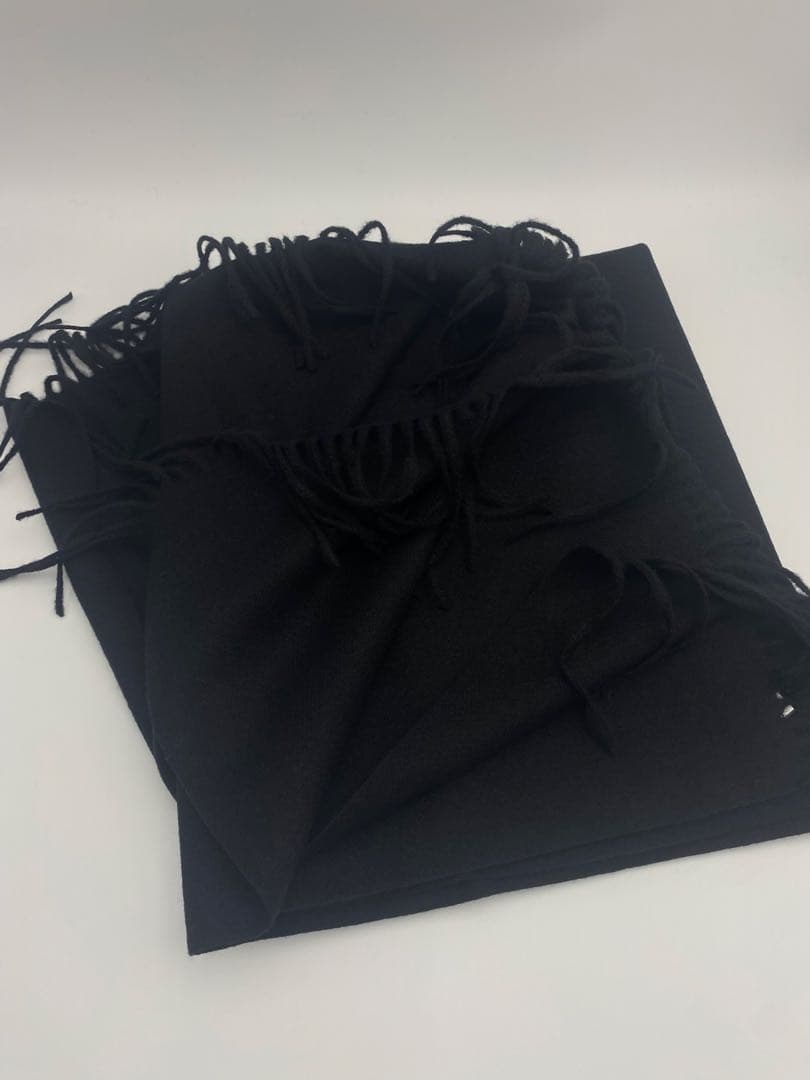 JOHNSTONS ジョンストンズ マフラー 大判ストール　スカーフ　ブラック