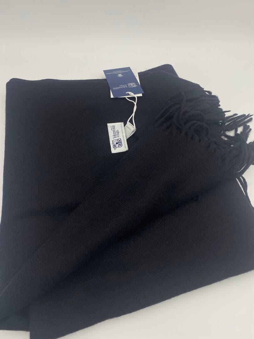 JOHNSTONS ジョンストンズ マフラー 大判ストール　スカーフ　ブラック