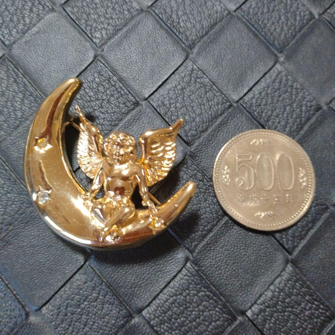 GIVENCHY　ヴィンテージブローチ　エンジェル　月